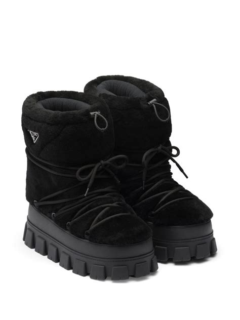 prada shearling boots|prada high boots.